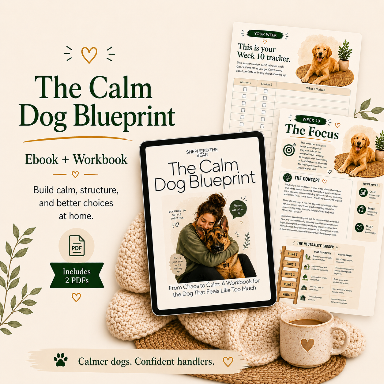 The Calm Dog Blue Print Ebook + Weekly Workbook Bundle