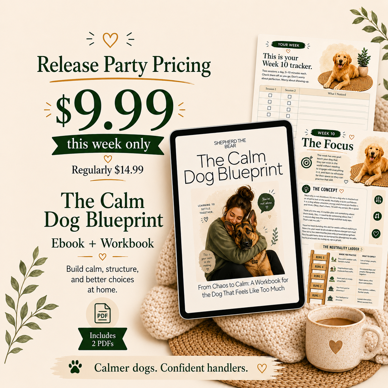 The Calm Dog Blue Print Ebook + Weekly Workbook Bundle