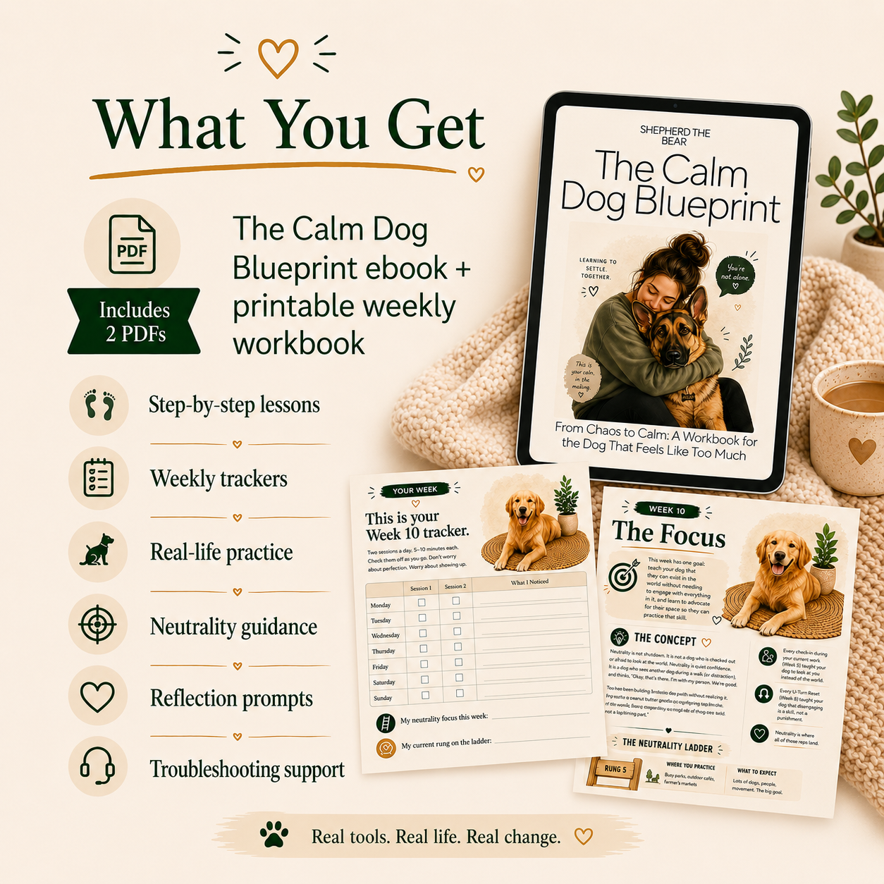 The Calm Dog Blue Print Ebook + Weekly Workbook Bundle